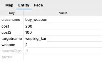 Example of a buy_weapon entity properly set up.